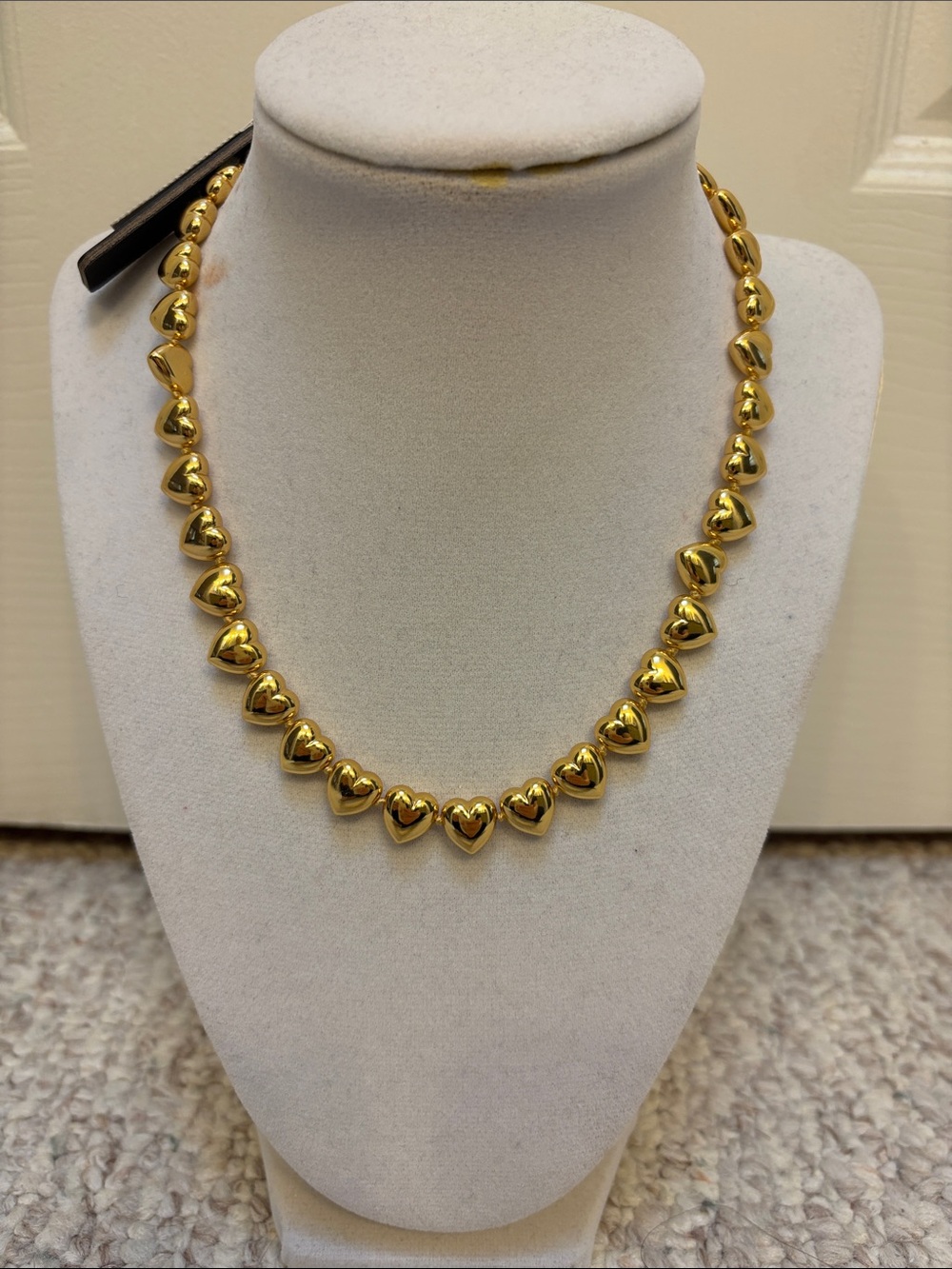NWT J. Crew metallic beaded heart gold necklace - Picture 5 of 6